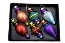  Glaskugeln 6er Set Weihnachtsschmuck Christbaumschmuck