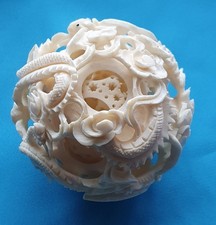 Antike chinesische - Wunderkugel - Sphärenkugel um  ca. 1900 handgeschnitzt