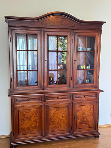 Vitrine holz glas braun - vitrine,