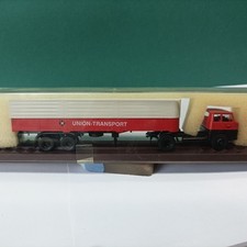 Brekina Modell 1:87 Nr. 8221 Henschel Sattelzug "Union-Transport" neu in PC-Box