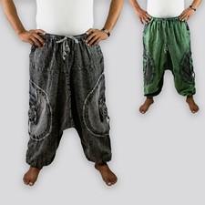 Haremshose Pumphose Goa Yoga Aladin Pluder Hose Pants für Damen & Herren Kreis 