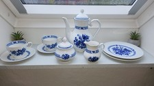 Kaffeeservice Kobalt Blaue Rose Schumann Arzberg 1960 Hochzeitsgeschenk 