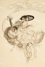 Franz von Bayros Akt Erotik nude Putto  Jugendstil Venus Zagreb Wien Art nouveau