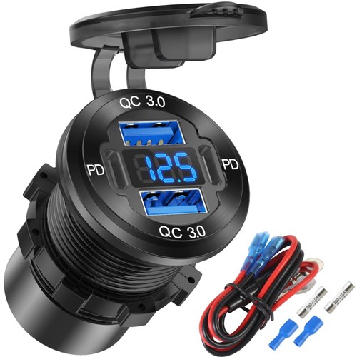 12v usb steckdose aluminium - usb,