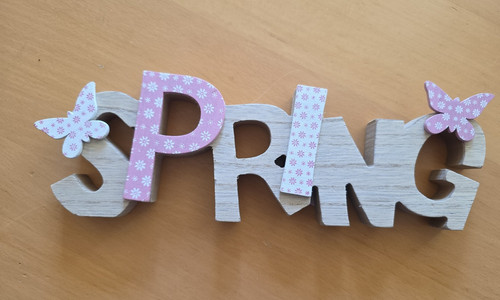 Deko schriftzug spring - schriftzug,
