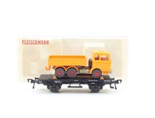 Fleischmann H0 5219 Güterwagen Flachwagen 942 0 622-1 DB beladen mit LKW / OVP