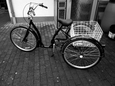 3 Räder Dreirad für Erwachsene,6-Gang Seniorenfahrrad mit Einkaufskorb 26 Zoll