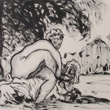 Frauenakt Susanna Badende