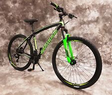 29 Zoll ALU MTB Gefedert 21-Gang Shimano & Scheibenbremsen Neu 2961-Schwarz-Grün