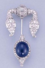 Art Deco Lab Blue Sapphire and