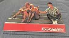 @ altes Coca Cola Reklame Schild 3D geprägt Rarität / kein Email