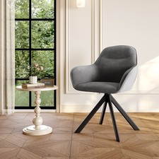 Esszimmerstühle 2/4/6er Set Polsterstuhl Küchenstuhl Drehstuhl Smat Dunkelgrau