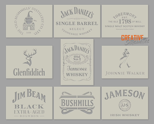 Whisky schablonen wandbild - schablonen, |