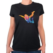 Damen T-Shirt Skydiving bunte