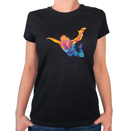 Damen shirt skydiving bunte - t-shirt,