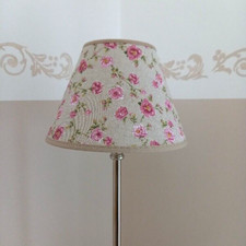 Lampenschirm rosa Rose rund