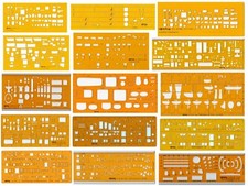 ZEICHEN SCHABLONEN ROTRING SANITÄR INSTALLATION HEIZUNG ENTWÄSSERUNG ZUR AUSWAHL