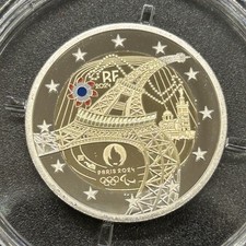 2 Euro 2024 Frankreich PP - Olympische Spiele Paris Fackel, Coloriert