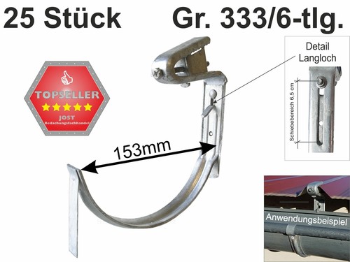 25stk verzinkter rinnenhalter - verzinkter,