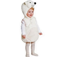 Eisbär Kostüm kleiner Lars für Kinder Gr. 104 weiß Tier Bär Fasching 