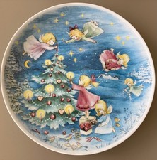Arzberg Weihnachtsteller CLAVIS, Porzellanteller Engel schmücken den Christbaum