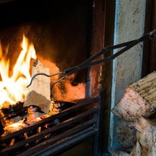 Schwerlast Eisen Kamin Zange