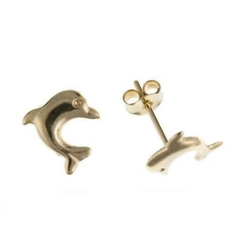 Gelbgold delfin ohrringe - gelbgold, 9