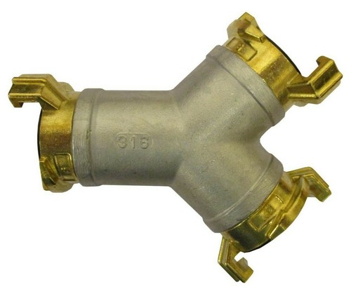 Stück mit durchl - y-stück, 1"-durchl