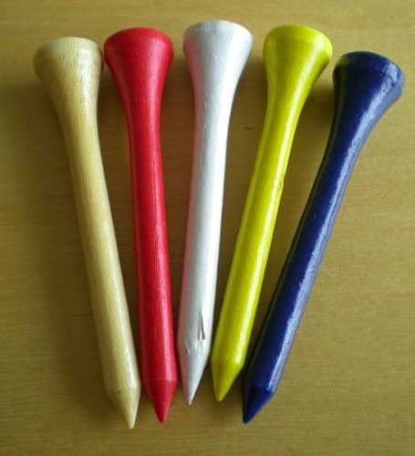 100 bambus golf tees 4cm - tees, 5,4cm