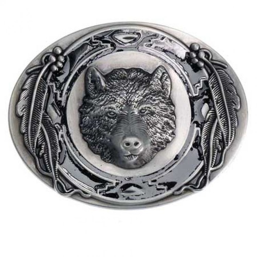 Buckle mit wolfs kopf - buckle, wolfs-kopf