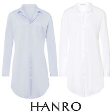 HANRO Damen Nachthemd Schlafshirt Luxus Knöpfe 100% Baumwolle PREMIUM Qualität