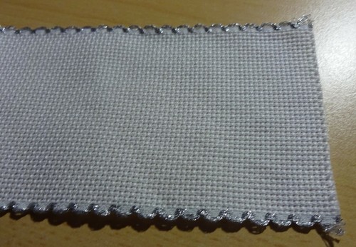Stickband aidastoff weiß - stickband,
