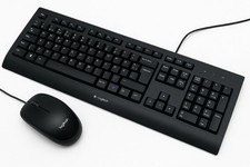 Logitech K280e Tastatur & B100 Maus Set USB Kabelgebunden PC Laptop Büro