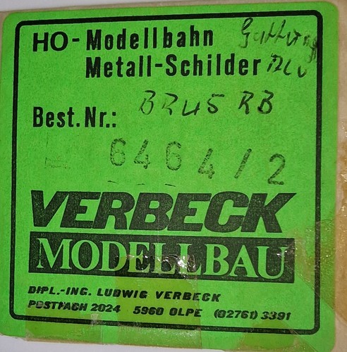 Verbeck gattungszeichen g - verbeck,