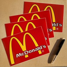4 McDonalds 1990 Aufkleber