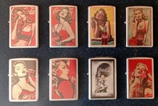 Zippo Sammlung Konvolut 8 Stück unbenutzt, ungezündet, Unikate, Coca-Cola Pinup
