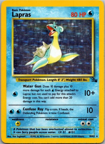 Lapras fossil holo - 10/62,