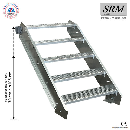 Stufen stahltreppe breite 60 - stufen,