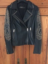 ZARA Lederjacke Blogger mit Nieten - Größe 34 - wie Neu