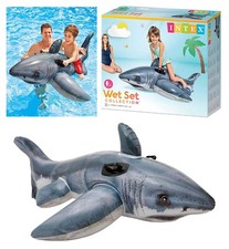 Intex Schwimmtier Weißer Hai - XXL Aufblastier Reittier Ride On White Shark