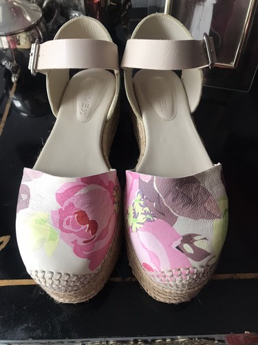 Espadrilles leder soft plateau - leder,