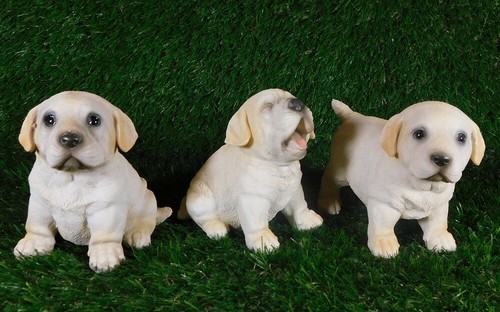 Gartenfigur labrador 3er set - gartenfigur,
