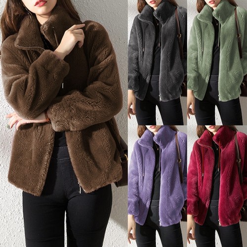Damen fleece mantel mit - fleece-mantel,
