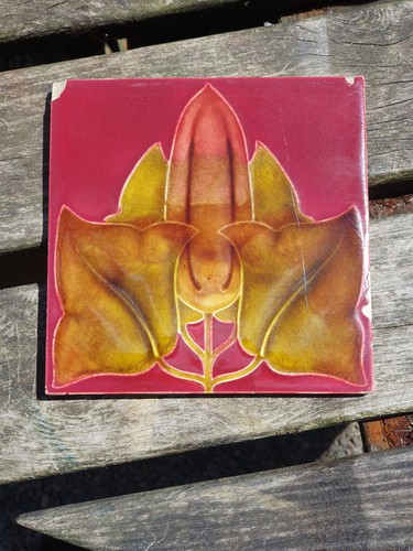 Antike jugendstil fliese - jugendstil, 6"²