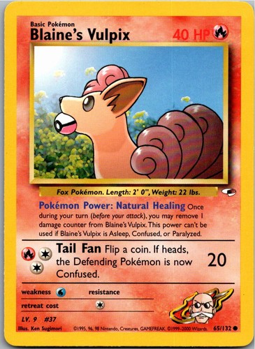 Blaine vulpix 132 gym - blaine's,