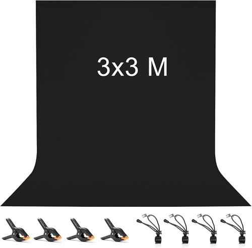 Foto hintergrund 3x3m schwarz - hintergrund,