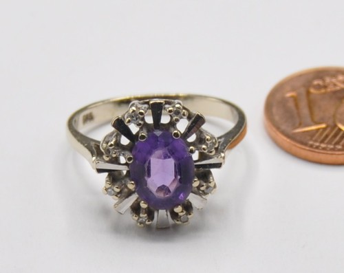 Weißgold ring amethyst - weißgold,