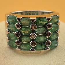 Ring 925 Silber Größe 53 (16,8 mm Ø) Chromdiopsid