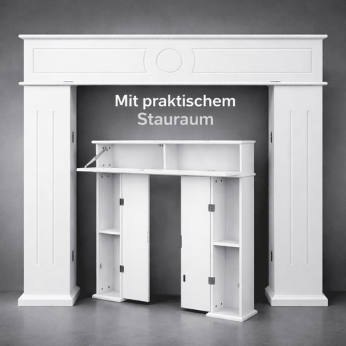 Kaminumrandung weiß - kaminumrandung,