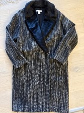 H&M Wollmantel Grau Braun Gr